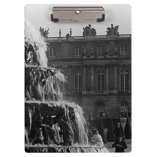 Vintager französischer Palast Versailles Pyramiden Klemmbrett (Vorderseite)