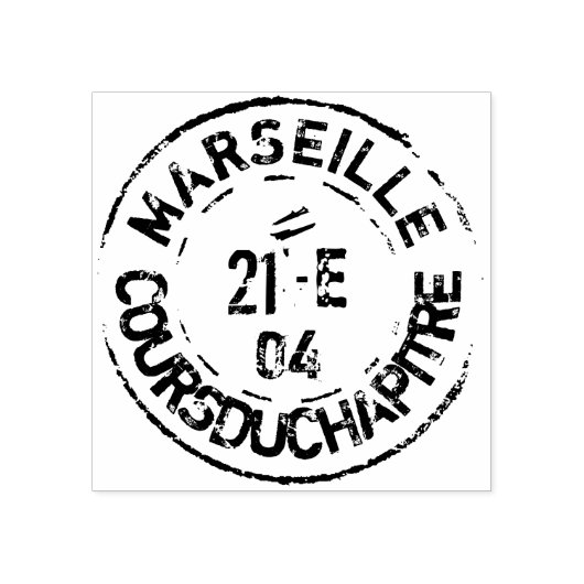Vintager französischer Postmark Marseille Scrapboo Gummistempel (Prägung)