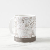 Vintager französischer Romance Collage Pink ID226 Kaffeetasse (Vorderseite Links)