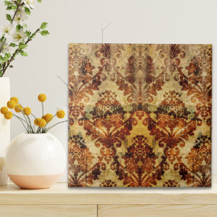 Vintager französischer Rustikaler Herbst-Brauner D Fliese