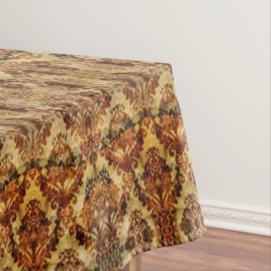 Vintager französischer Rustikaler Herbst-Brauner D Tischdecke