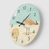 Vintager französischer Sand-Pfeifer Große Wanduhr (Winkel)