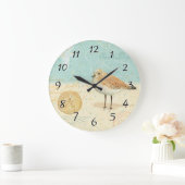 Vintager französischer Sand-Pfeifer Große Wanduhr (Zuhause)