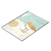 Vintager französischer Sand-Pfeifer Notizblock (Linke Seite)