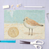 Vintager französischer Sand-Pfeifer Seidenpapier (Handwerk)