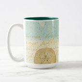 Vintager französischer Sand-Pfeifer Zweifarbige Tasse (Links)