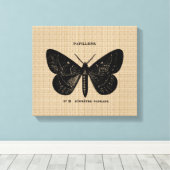 Vintager französischer Schmetterling auf Leinwand (Insitu (Holzboden))