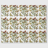 Vintager französischer Schmetterling Geschenkpapier (Flach)