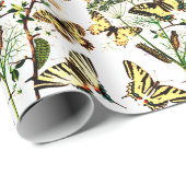 Vintager französischer Schmetterling Geschenkpapier (Rolleneckpunkt)