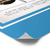 Vintager französischer Schmetterling-Kern Poster (Ecke)