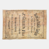 Vintager französischer Schönheitsaufkleber Handtuch (Horizontal)