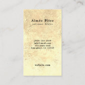 Vintager französischer Sessel Antiquitätenhändler Visitenkarte (Rückseite)