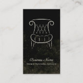 Vintager französischer Sessel Antiquitätenhändler Visitenkarte (Vorderseite)