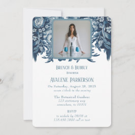 Vintager französischer Toilbläserner Brunch und Bu Einladung