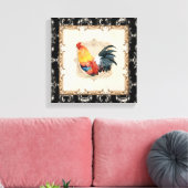 Vintager französischer Toile Black in White Rooste Leinwanddruck (Insitu (Wohnzimmer))