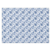 Vintager französischer Toile de Jouy Navy Blue Tischdecke (Vorderseite (Horizontal))