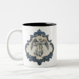 Vintager französischer Toilwinkel Zweifarbige Tasse