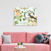 Vintager französischer Vogel mit gekrönter Leinwan Leinwanddruck (Insitu (Wohnzimmer))