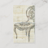 Vintager französischer Vorsitzender Linen 2 Visitenkarte (Rückseite)