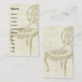 Vintager französischer Vorsitzender Visitenkarte (Vorne/Hinten)