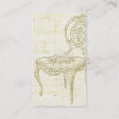 Vintager französischer Vorsitzender Visitenkarte (Rückseite)