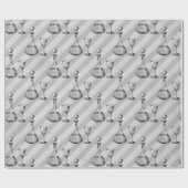 Vintager französischer Wein Geschenkpapier (Flach)