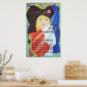 Vintager französischer Weltkrieg 1. Poster (Küche)