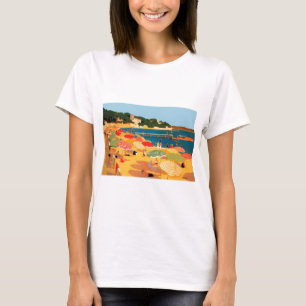 Vintager französisches Riviera-Strand T-Shirt
