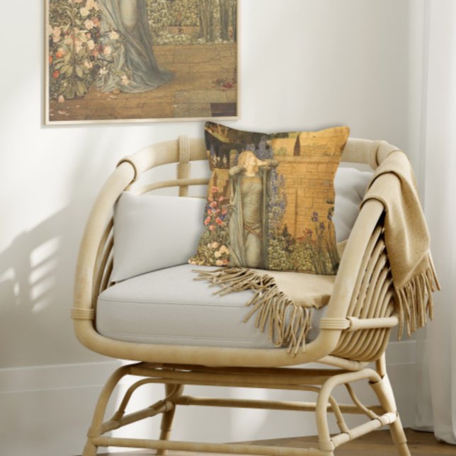 Vintager Frauengarten Florenz Kissen (Von Creator hochgeladen)