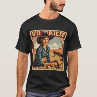 "Vintager Frauenposter-T - Shirt