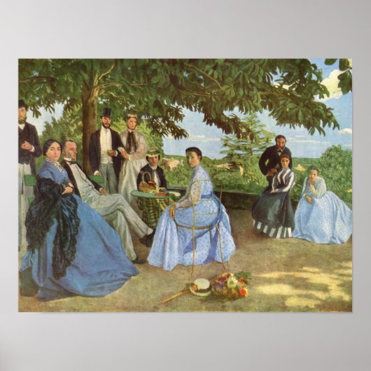 Vintager Frederic Bazille, Family Wiedersehen Poster (Vorne)