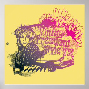 Vintager Freedom Style 1972 Poster