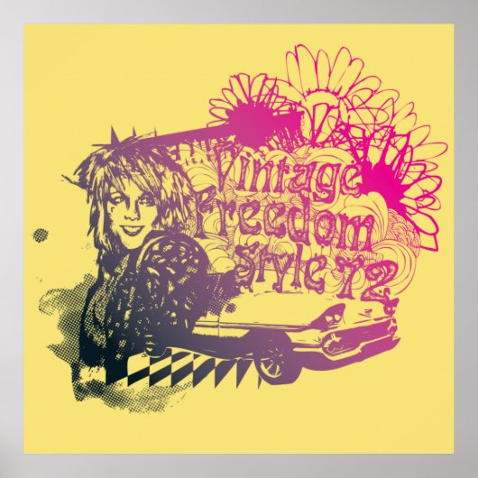 Vintager Freedom Style 1972 Poster (Vorne)
