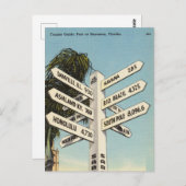 Vintager Fremdenführer Post Sarasota Florida Stran Postkarte (Vorne/Hinten)