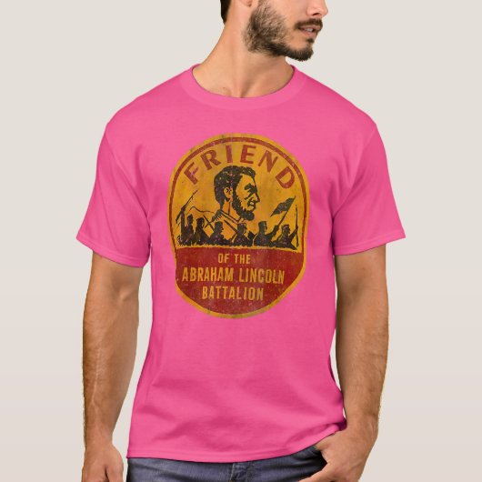 Vintager Freund des Bataillons Abraham Lincoln T-Shirt (Vorderseite)