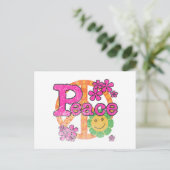 Vintager Frieden Postkarte (Stehend Vorderseite)