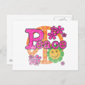Vintager Frieden Postkarte (Vorne/Hinten)