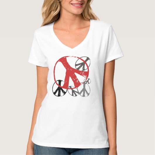 Vintager Friedensfrauen T-Shirt (Vorderseite)