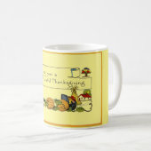 Vintager friedlicher Erntedank Kaffeetasse (VorderseiteRechts)