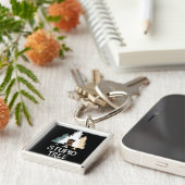 Vintager Frisbee Disk Golf Stupid Tree Schlüsselanhänger (Seite)