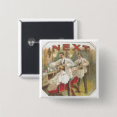 Vintager Friseur Button (Vorne & Hinten)