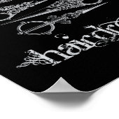 Vintager Friseur Klassische Schere Poster (Ecke)