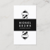 Vintager Friseur Pole Einfach Visitenkarte (Vorderseite)