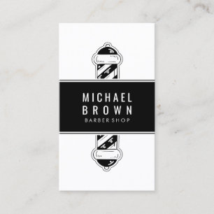 Vintager Friseur Pole Einfach Visitenkarte