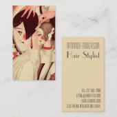 Vintager Friseur Visitenkarte (Vorne/Hinten)