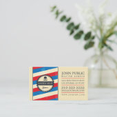 Vintager Friseurladen Visitenkarte (Stehend Vorderseite)