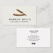 Vintager Friseurladen Visitenkarte (Vorne/Hinten)