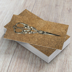 Vintager Friseursalon Antique Schere Friseur Visitenkarte