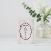 Vintager Friseursalon Antique Schere Friseur Visitenkarte (Stehend Vorderseite)