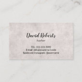 Vintager Friseursalon Pole Typografy Visitenkarte (Rückseite)